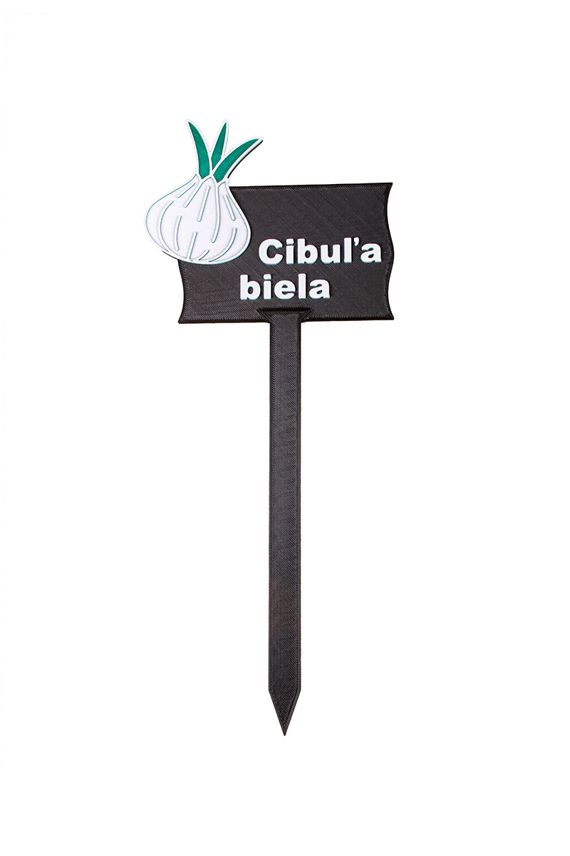 Záhradná ceduľka – Cibuľa biela