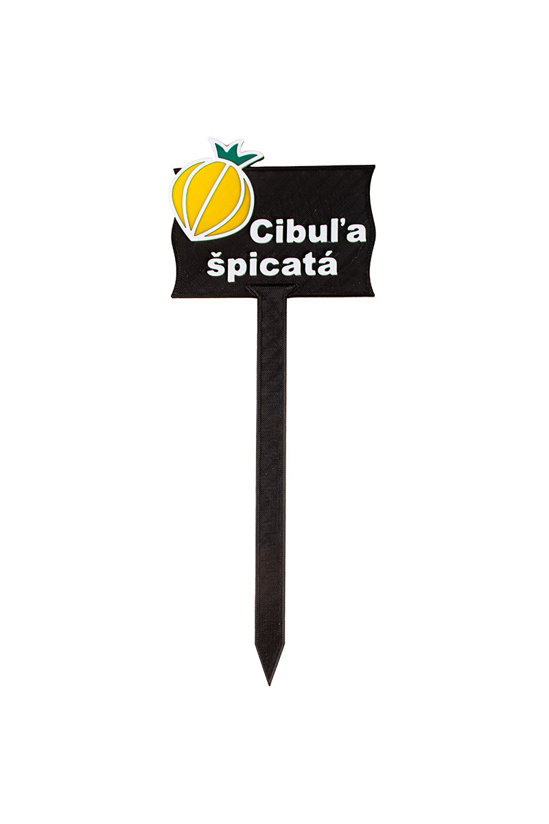 Záhradná ceduľka – Cibuľa špicatá