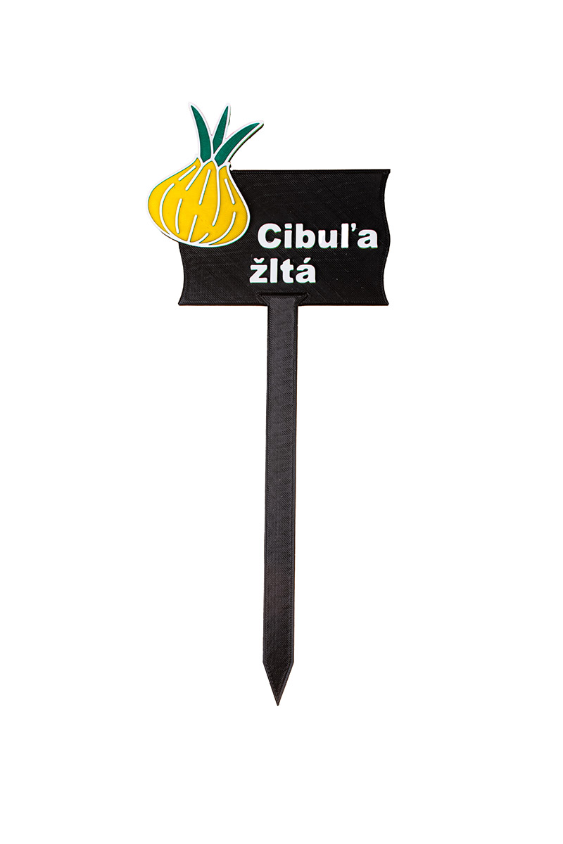 Záhradná ceduľka – Cibuľa žltá
